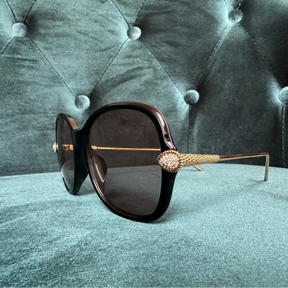 Boucheron Sunglasses - Gold/Black diamond accents NWOT - Picture 6 of 10